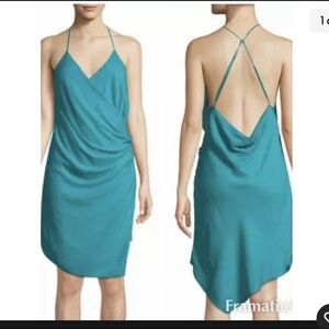 *NWT haute hippie turquoise pool mini dress Sz 6  $295